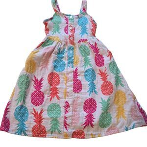 Colorful Pineapple Print Dress Size M 7/8